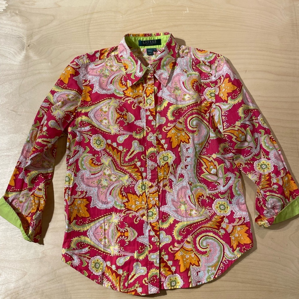 Lauren Ralph Lauren Button Up Shirt P/S (JR) - Picture 2 of 14